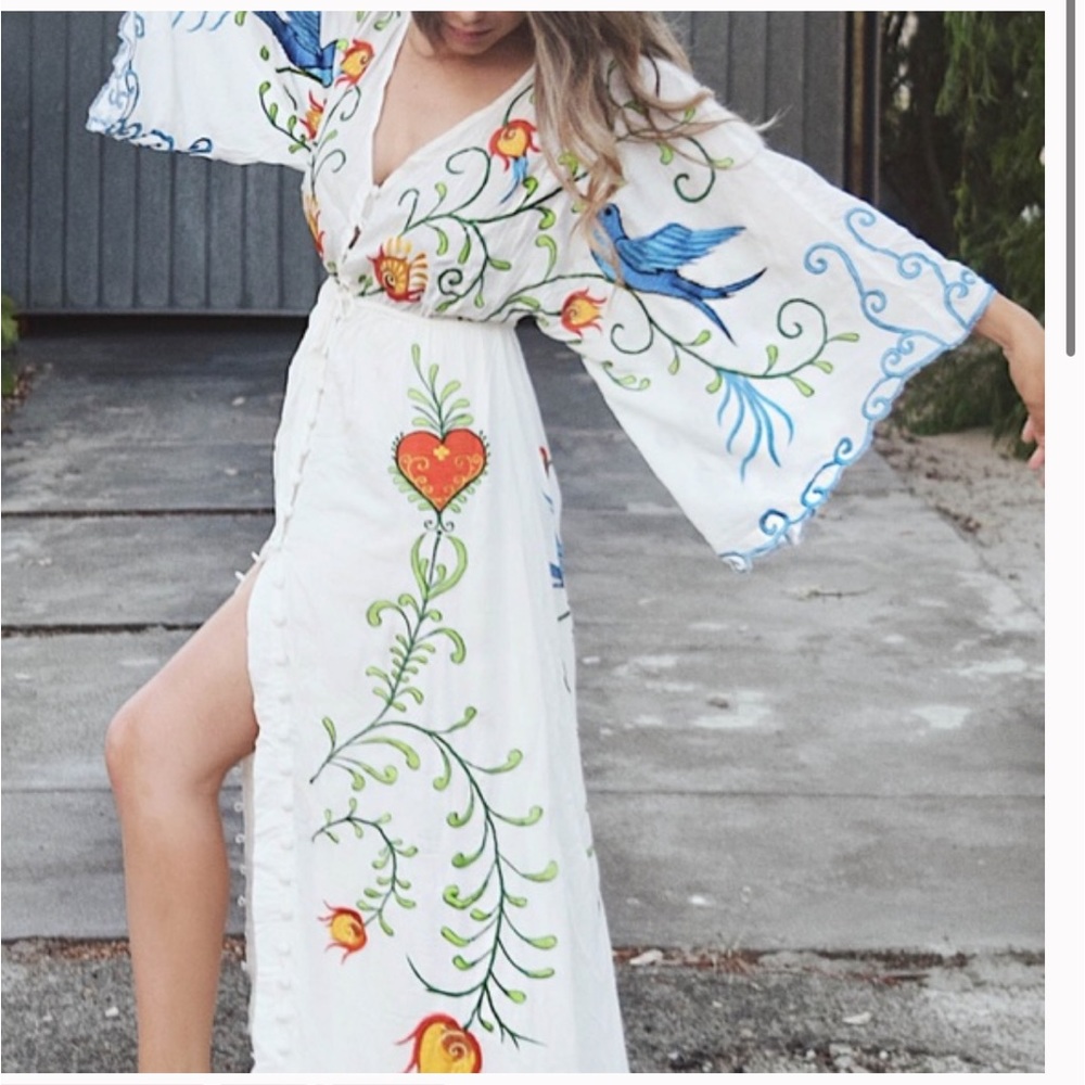Embroidered Maternity Gown - Picture 3 of 16